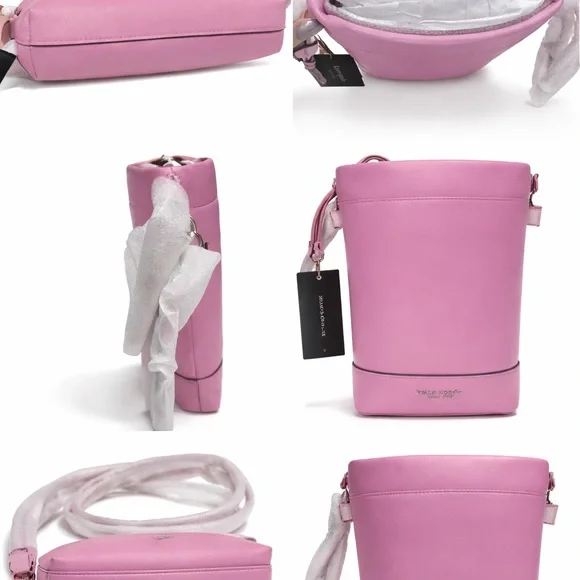 Kate Spade Eva Bucket Vibrant Pink Leather Crossbody Bag - Picture 3 of 5